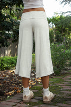 Sora Fold Over Gauchos- Light Grey