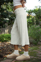 Sora Fold Over Gauchos- Light Grey