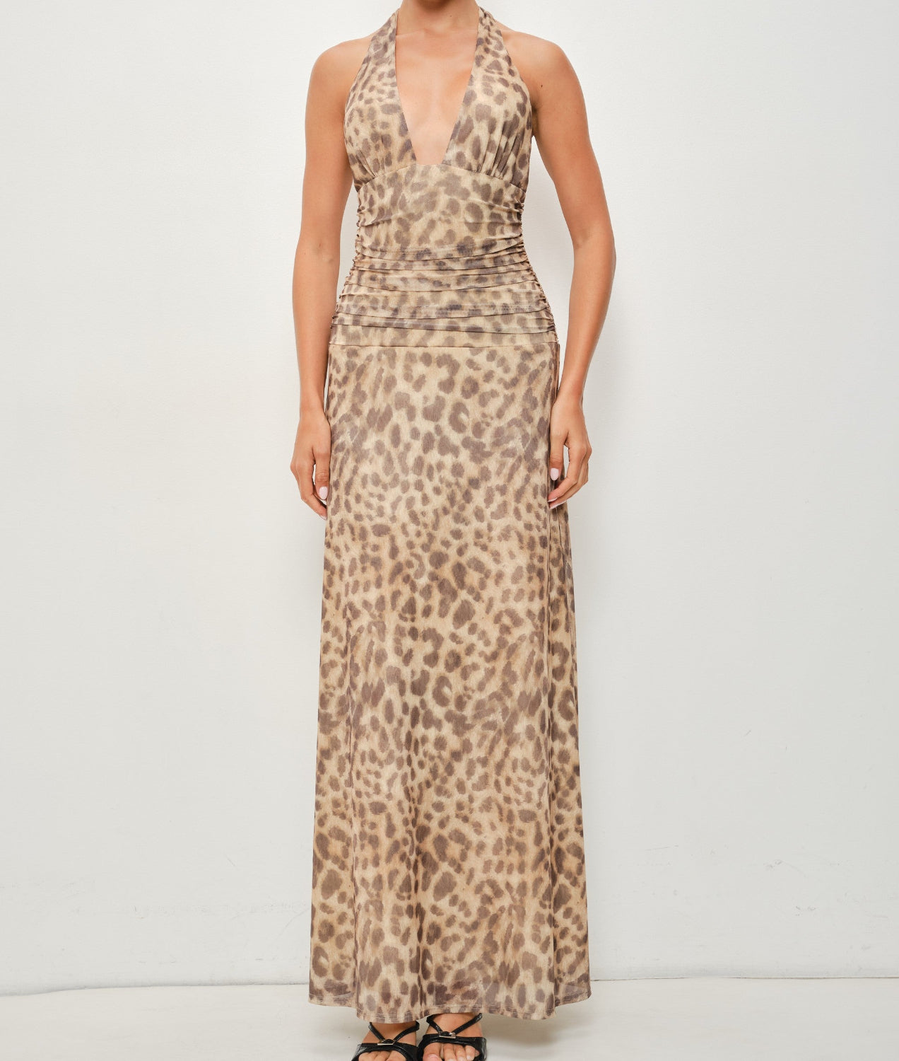 Imelda Plunge Neck Maxi Dress