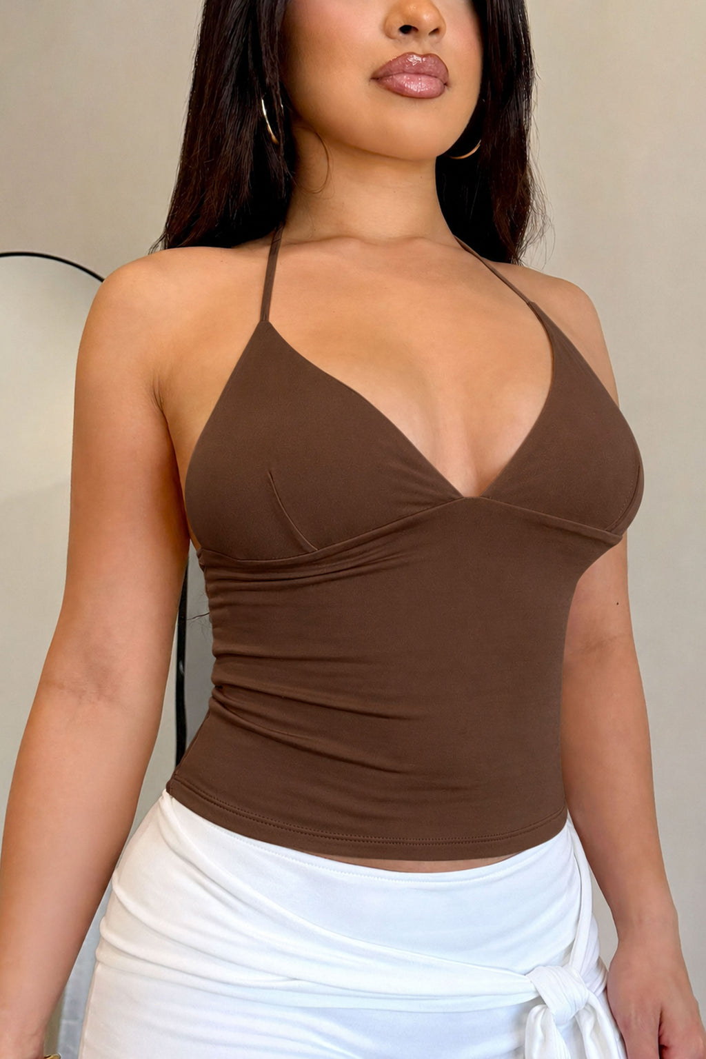 Off Duty Gaucho Pant Set- Brown