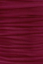 Short Sleeve Plunging V-neckline Top- Burgundy