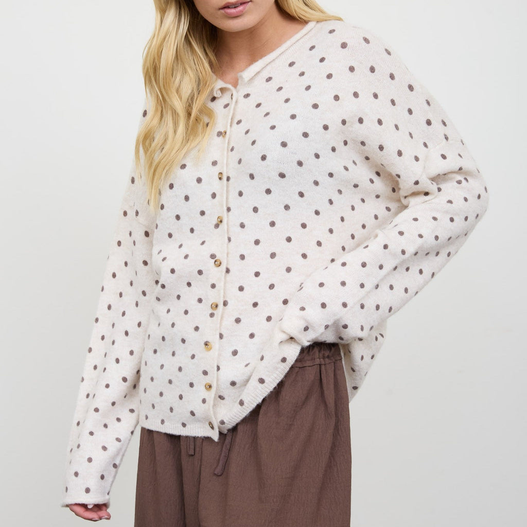 Cider Season Cardigan- Polka Dot