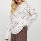 Cider Season Cardigan- Polka Dot