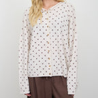 Cider Season Cardigan- Polka Dot