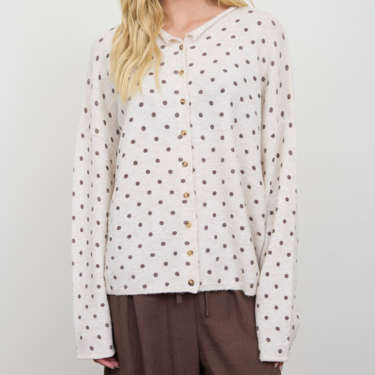 Cider Season Cardigan- Polka Dot