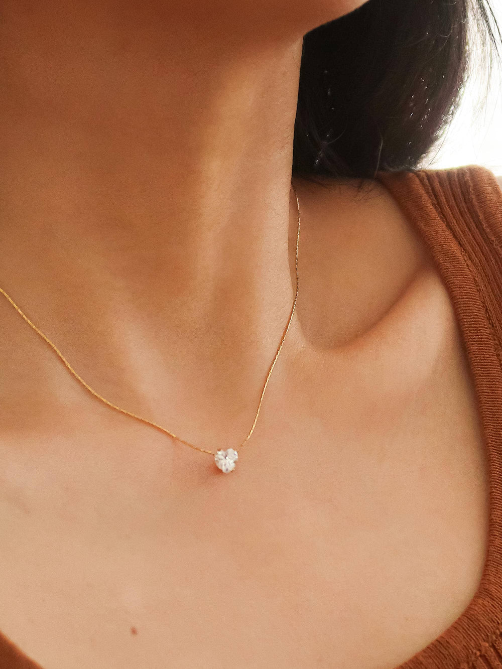 Bonnie Heart CZ Necklace