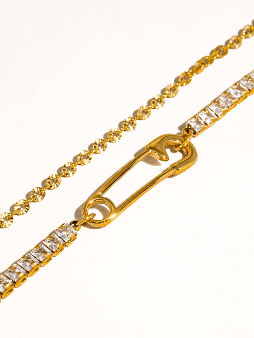 Acier Rhinestone Clip Bracelet