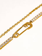 Acier Rhinestone Clip Bracelet