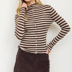 Brown Sugar Mock Neck Top