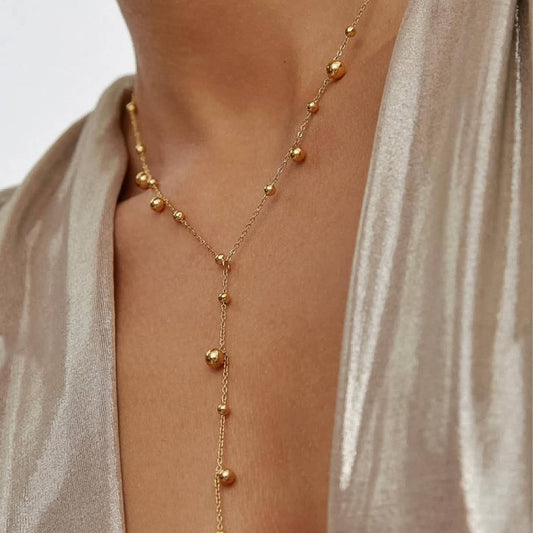 Brisse Beaded Y Necklace