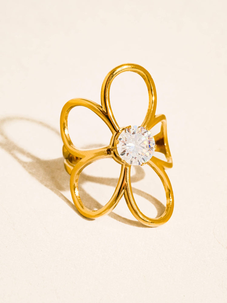 Cael CZ Flower Ring