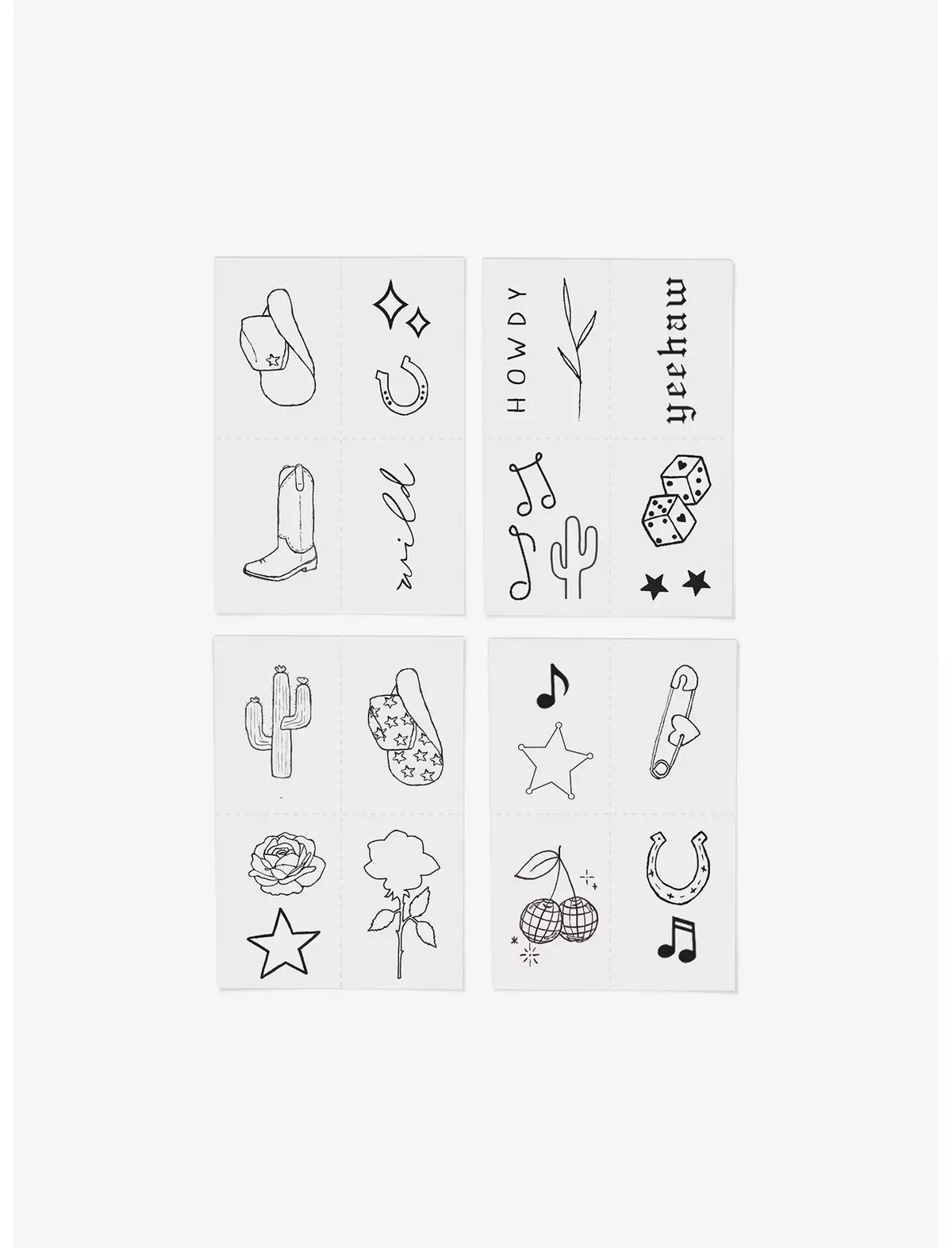 Disco Cowgirl Temporary Tattoo Set (FREE OVER $75)