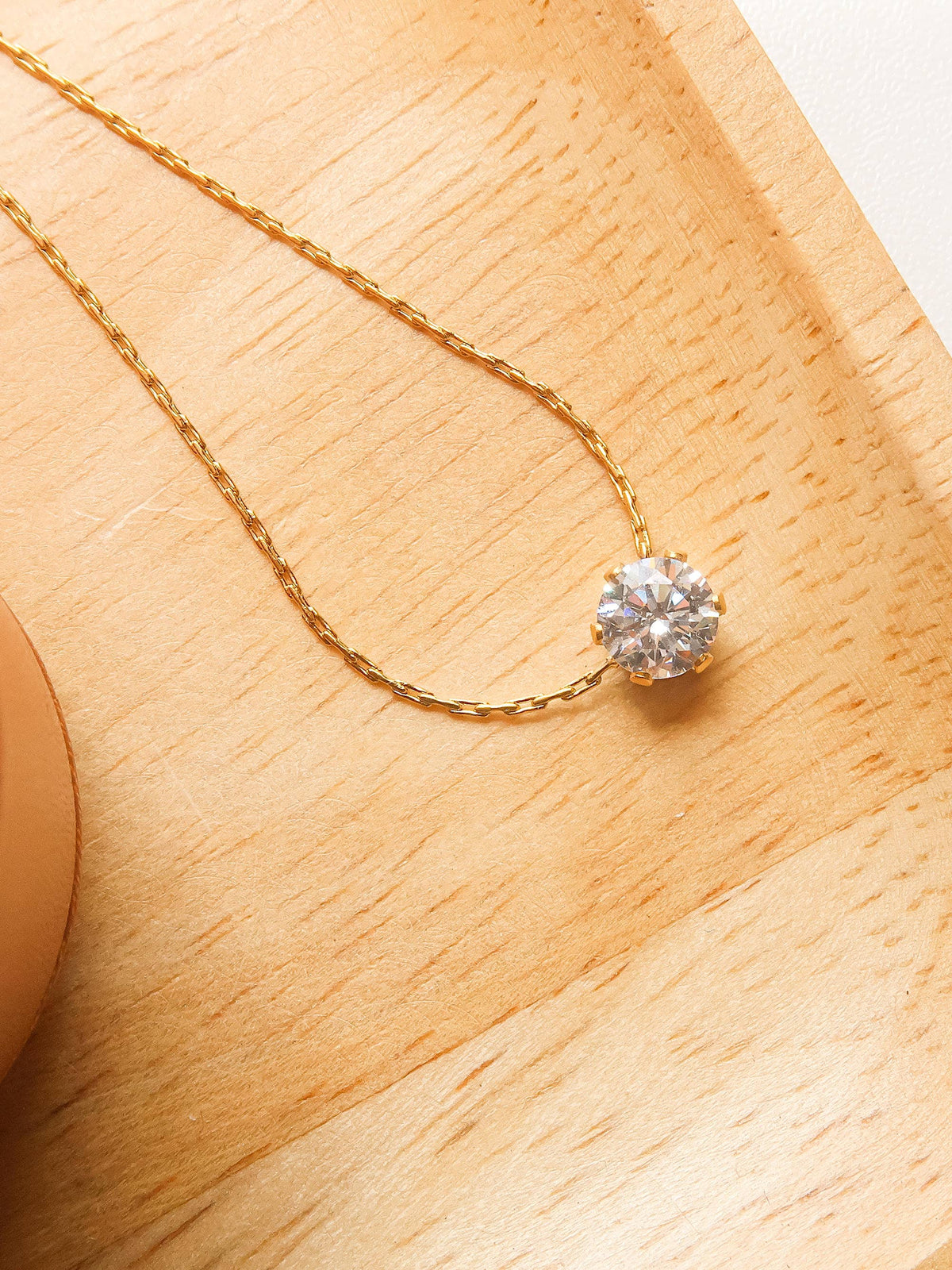 Ciara Petite Round CZ Necklace
