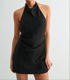Golden Hour Mini Dress- Black