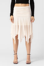 Golden Glow Midi Skirt