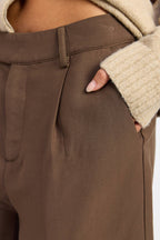 Moodboard Trouser Shorts- Brown