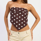 Polka Dot Scarf Top