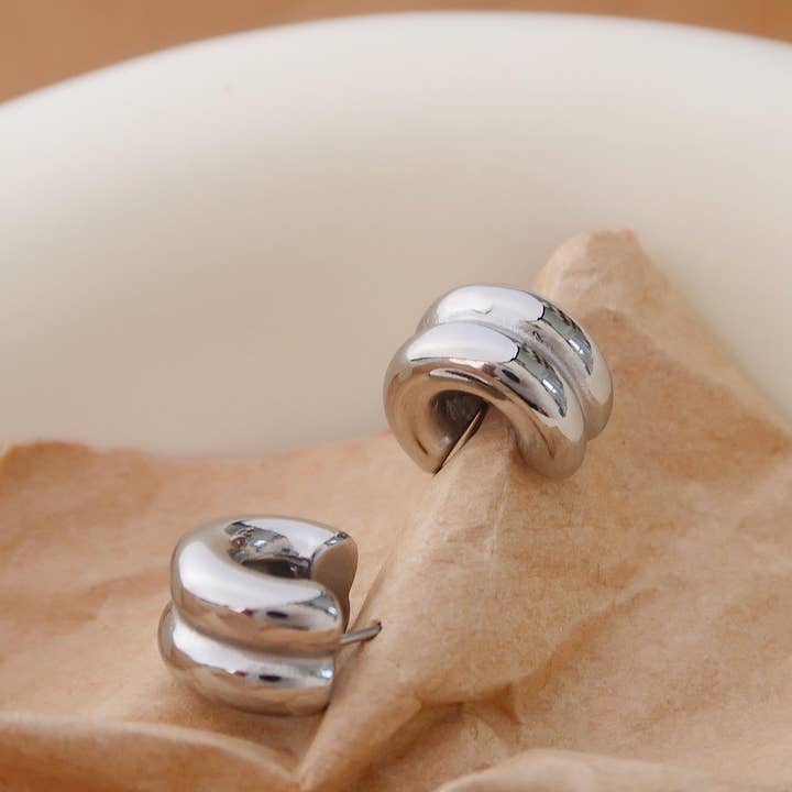 Barely There Hoops- Silver