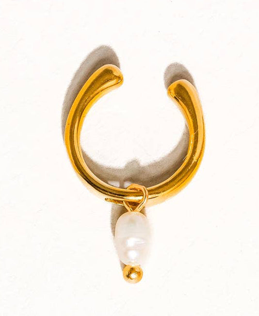 Talon Pearl Hoop Ear Cuff