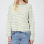 Cider Season Cardigan- Grey/ Yellow