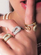 Dante Rhinestone Glam Ring