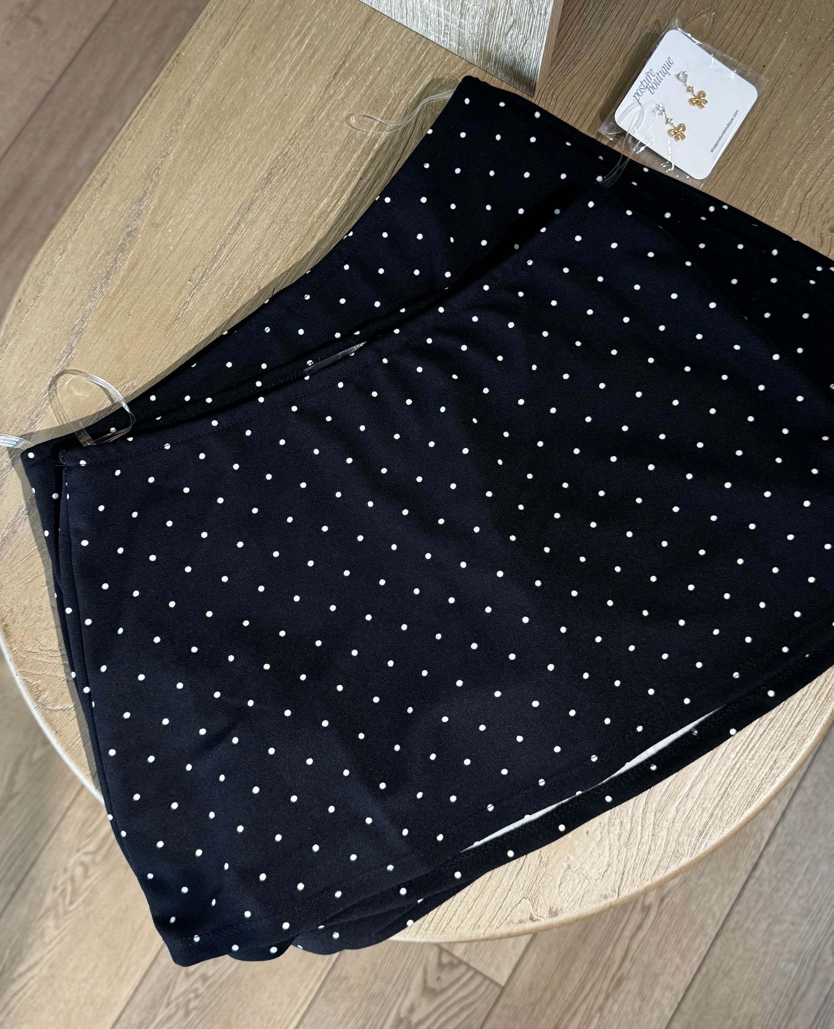 Polka Dot Mini Skort