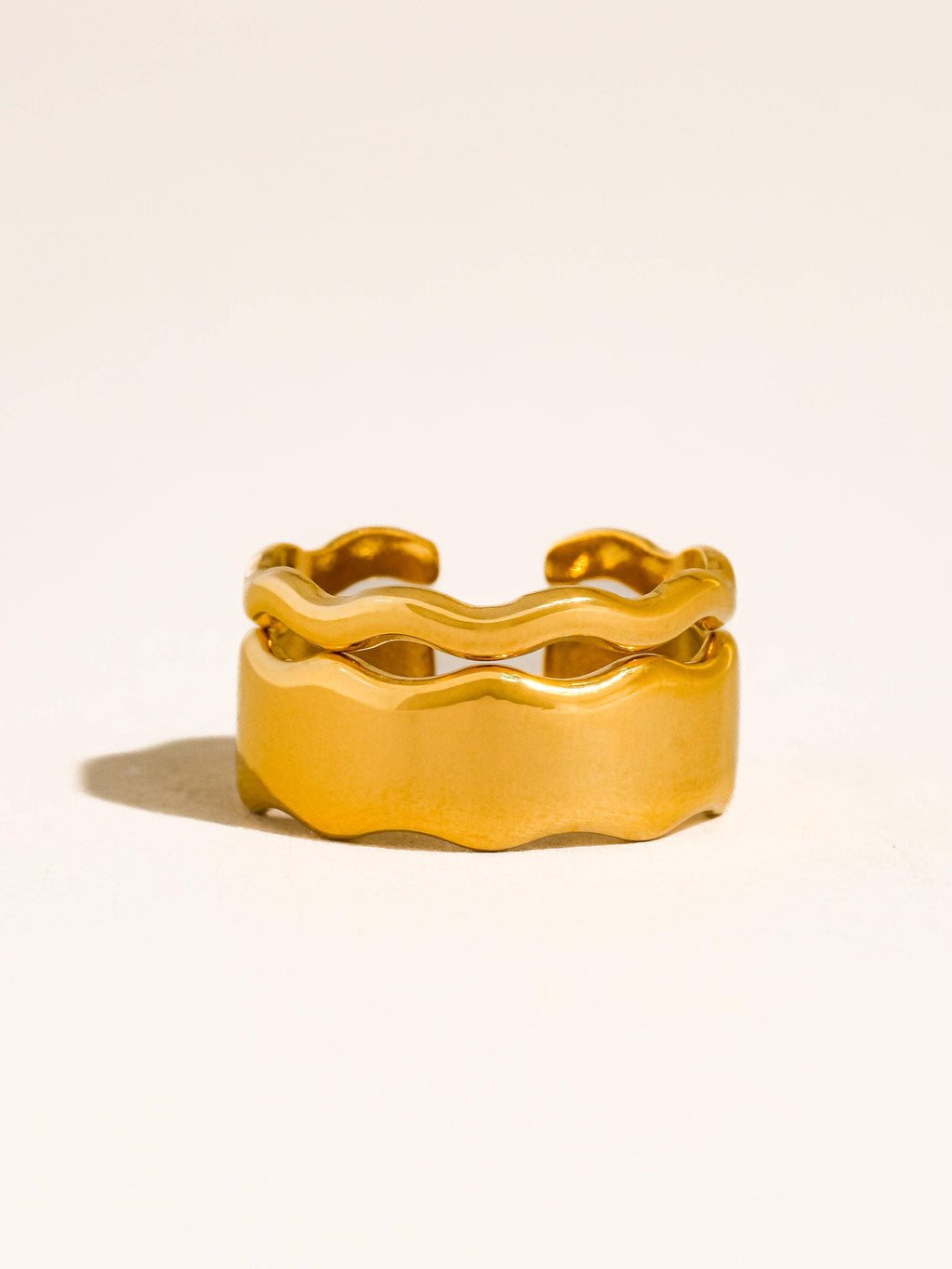 Tracee Wave Open Rings