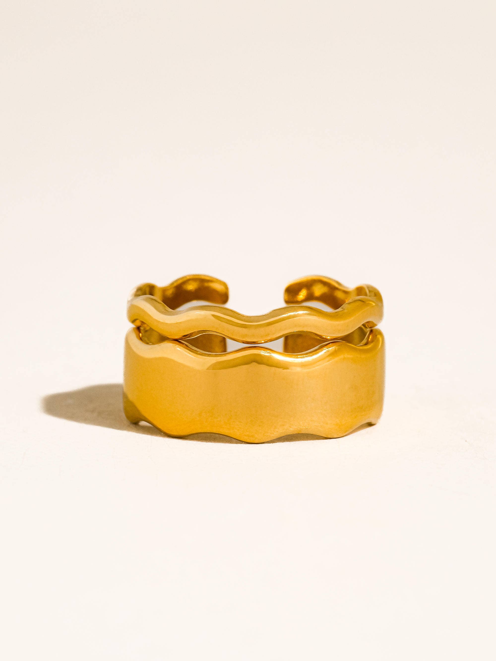 Tracee Wave Open Rings