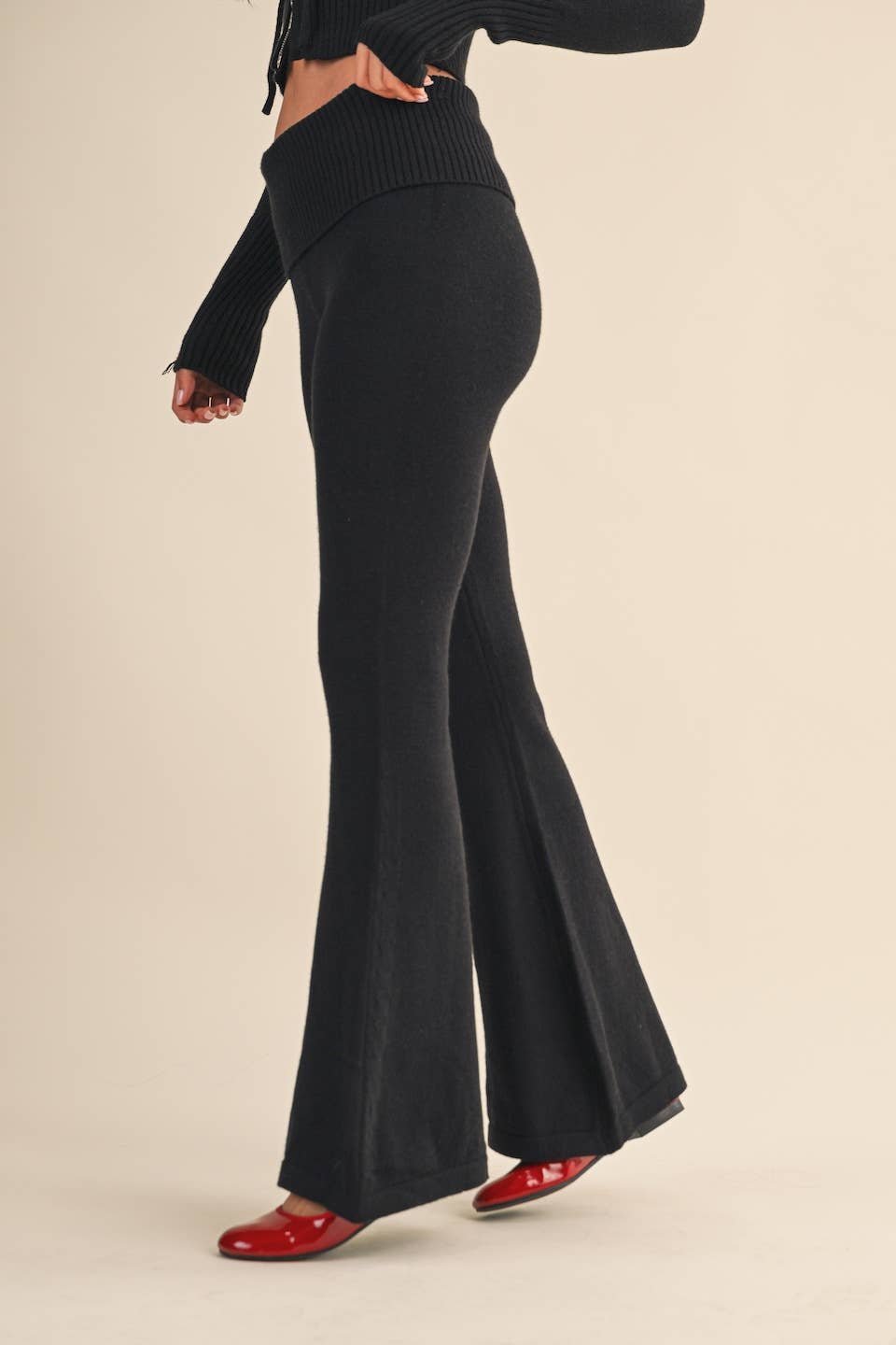 Noir Foldover Pants