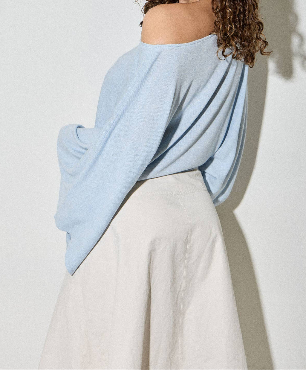 Spring Fling One Shoulder Top- Blue