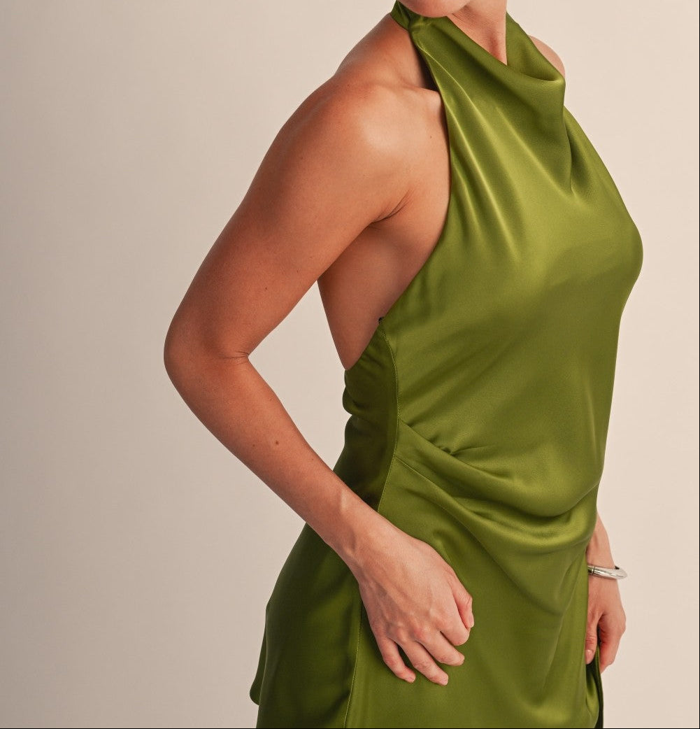 Golden Hour Mini Dress- Olive