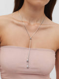 Trésor Lariat Drop Necklace: Silver