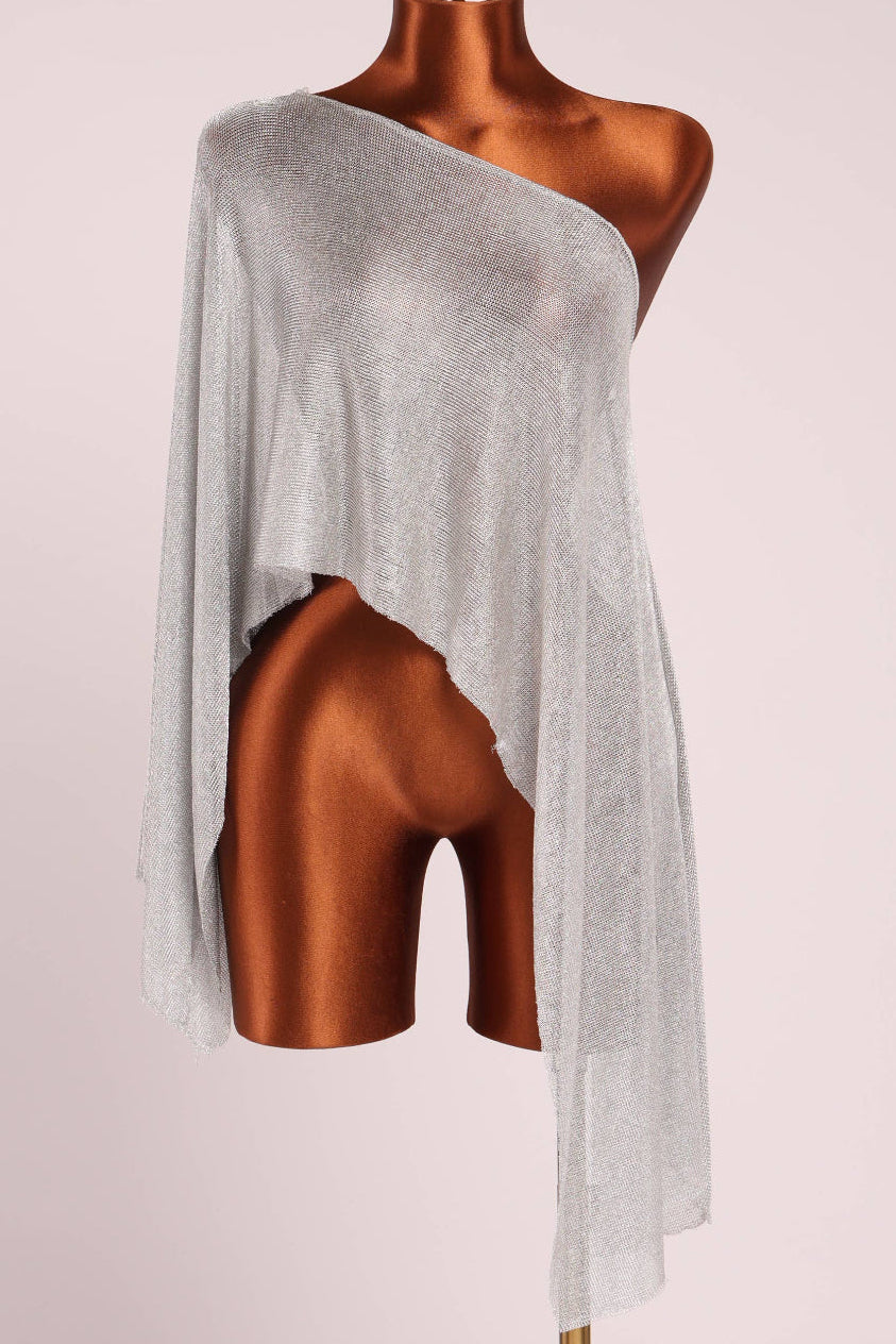 Soleil Top- Metallic Silver