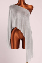 Soleil Top- Metallic Silver