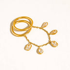 Cosette CZ Dangle Drop Ring