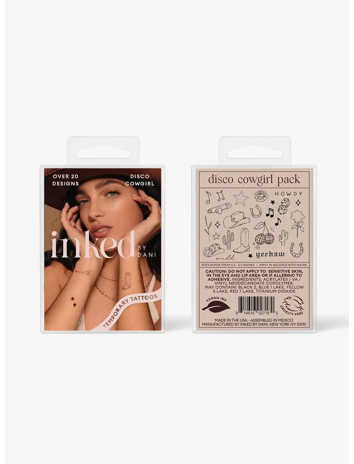 Disco Cowgirl Temporary Tattoo Set (FREE OVER $75)