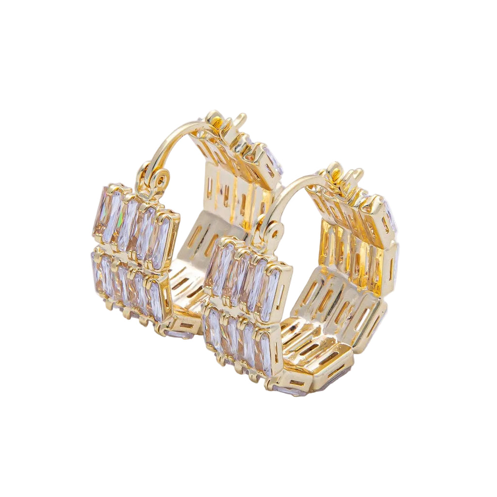 Rissa Baguette Hoop Earrings