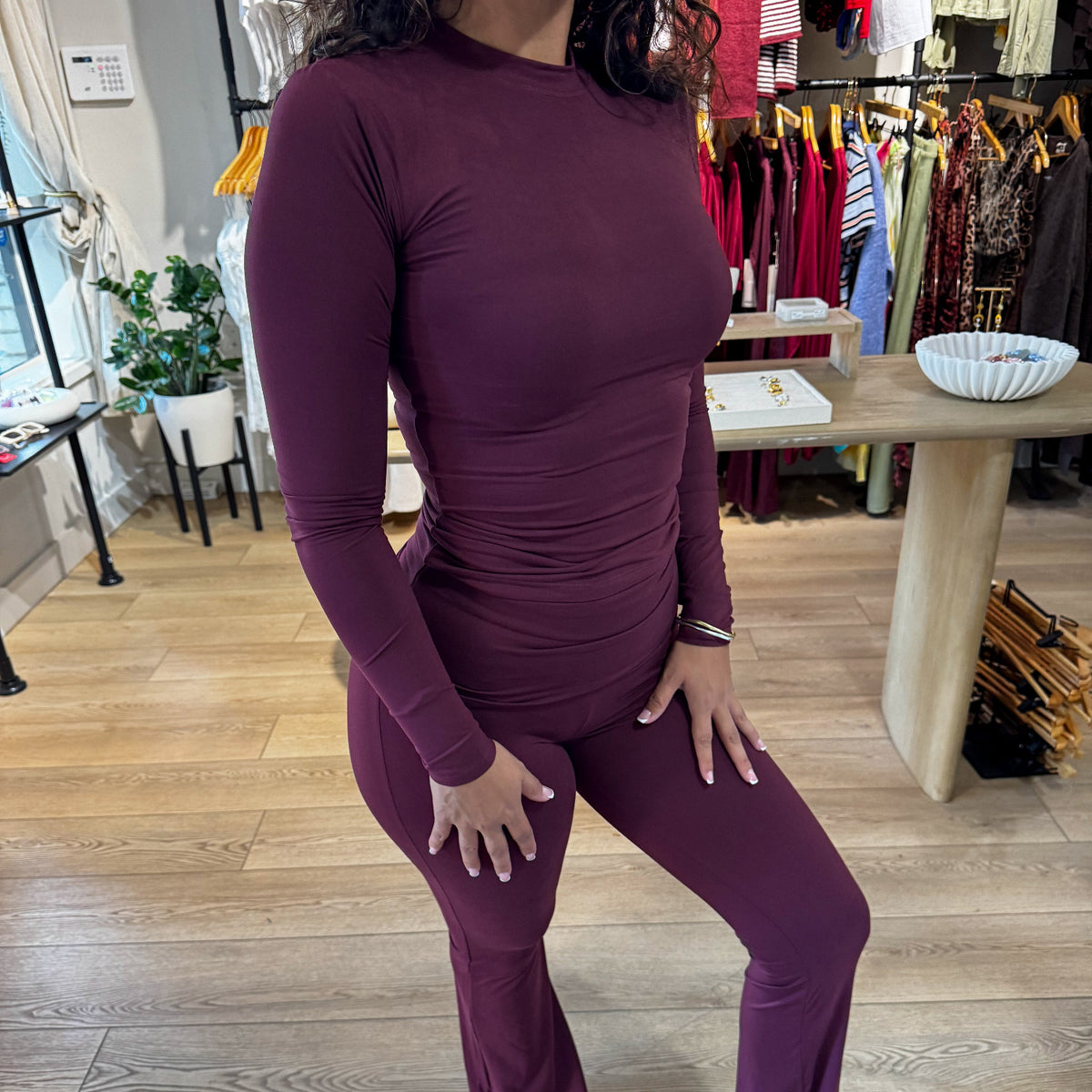 Deep Cherry Pant Set