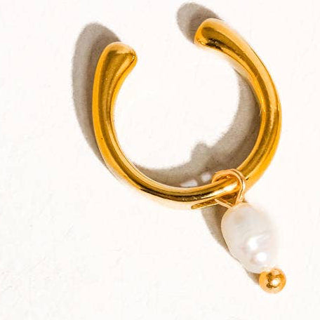 Talon Pearl Hoop Ear Cuff