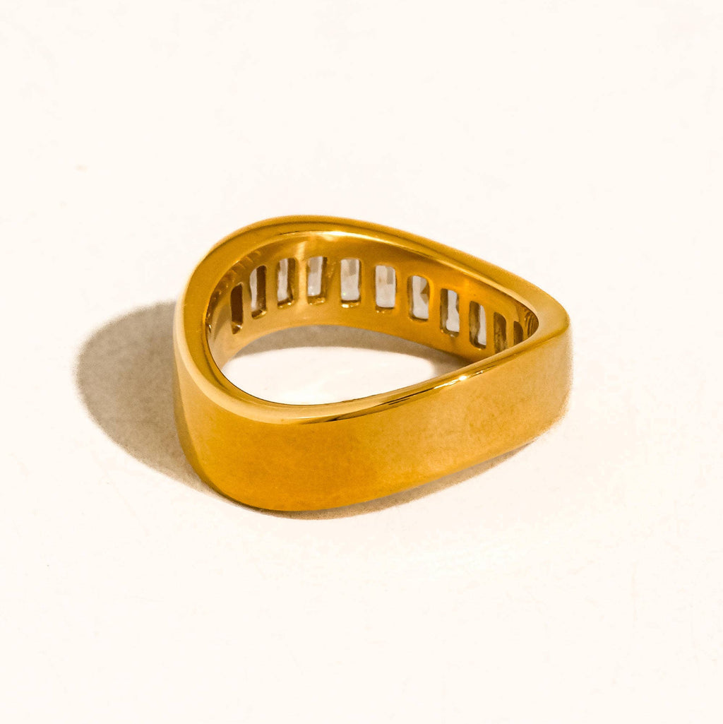 Calyxe CZ Baguette Band Ring