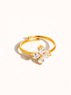 CZ Clover Ring