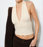 Maui Halter Top- Ivory