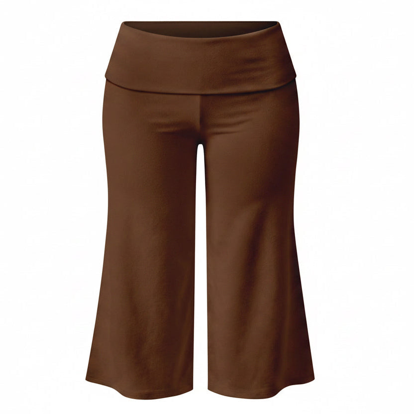 Off Duty Gaucho Pant Set- Brown
