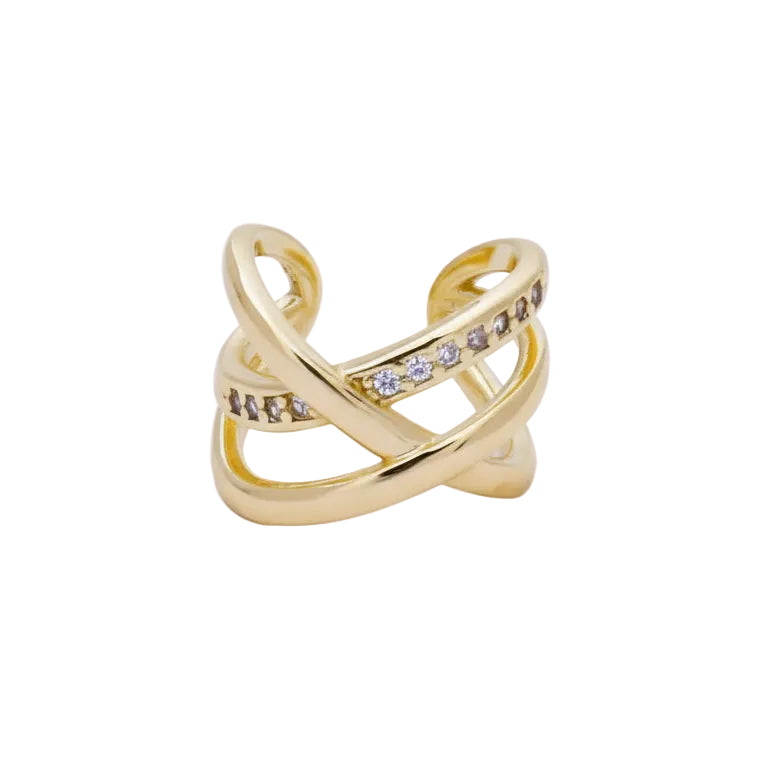 Crossover CZ Ear Cuff