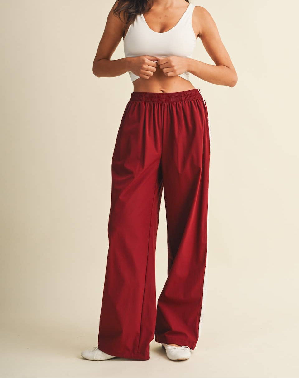 Cherry Cola Lace Trim Pants