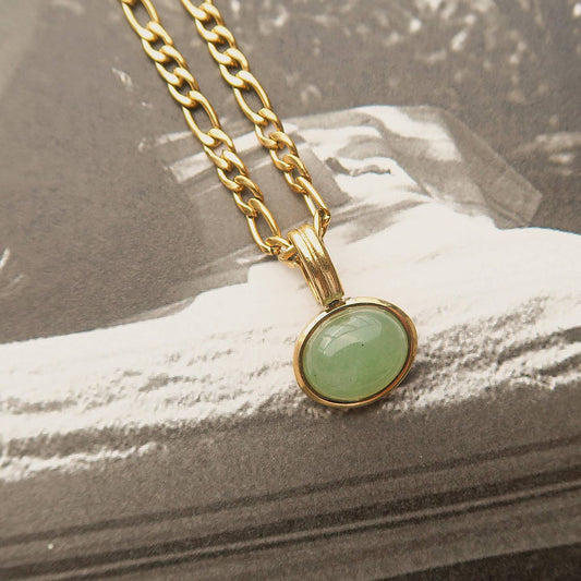 Chloe Stone Pendant Chain Necklace