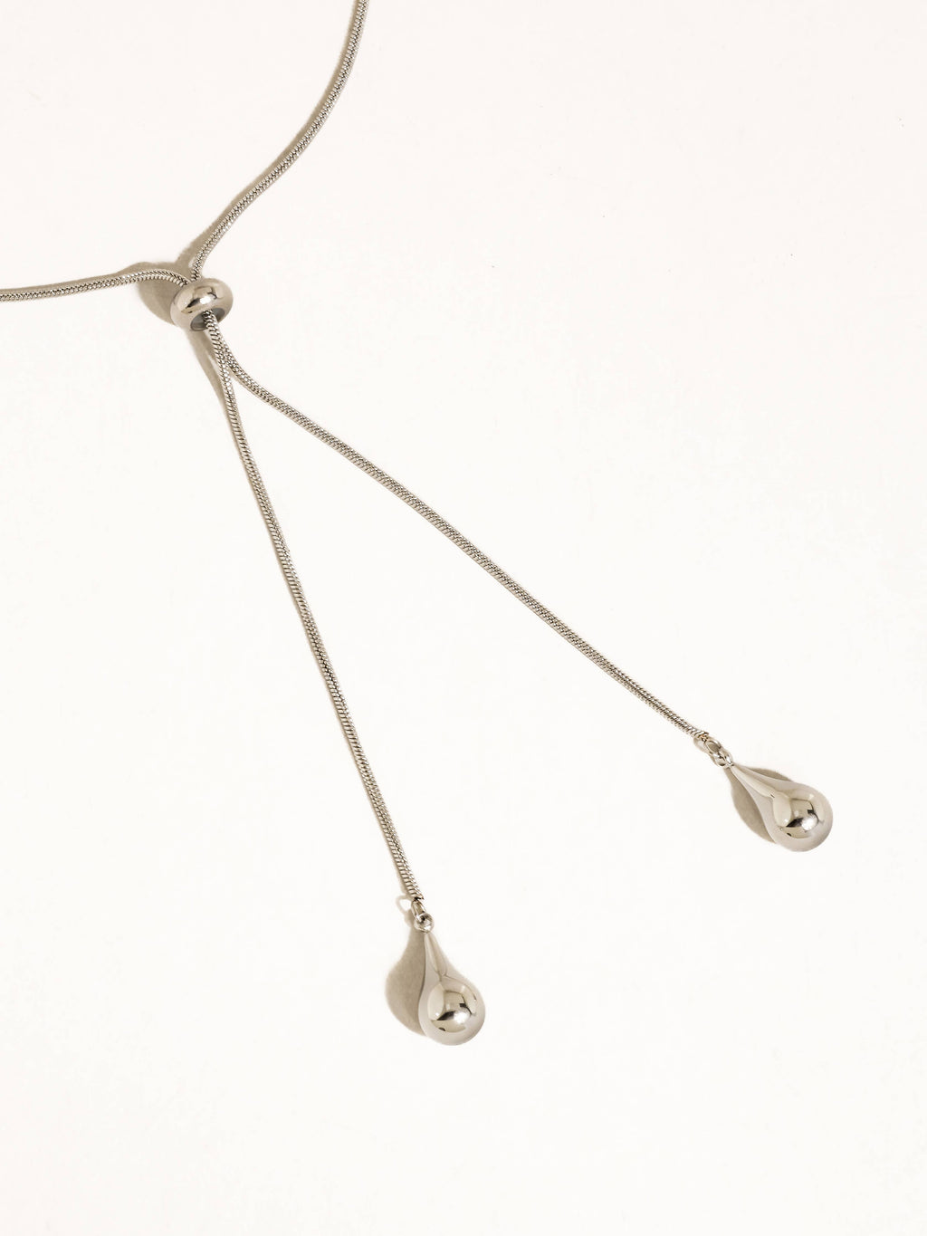 Trésor Lariat Drop Necklace: Silver