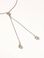 Trésor Lariat Drop Necklace: Silver