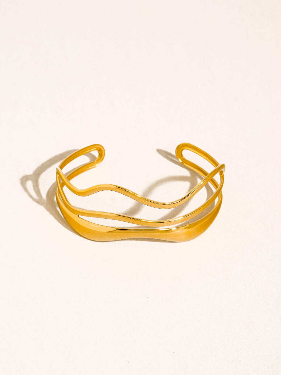 Delacour Wavy Cuff Bracelet