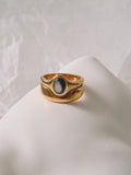 Alouette Stone Wave Ring